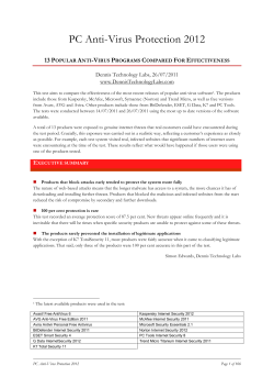 PC Anti-Virus Protection 2012