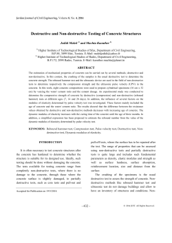 Destructive and Non-destructive Testing of Concrete Structures