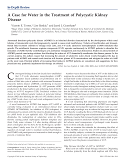 A Case for Water in the Treatment of Polycystic Kidney