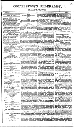 cooperstown `federalist. - NYS Historic Newspapers
