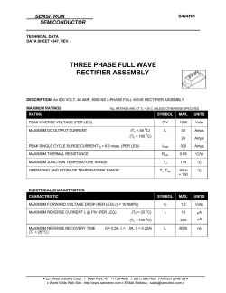 three phase full wave rectifier assembly