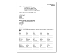 Language Family Handout M. Robinson Sample AP Exam