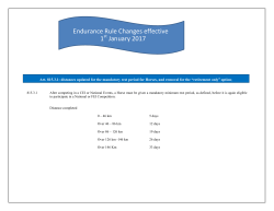 Endurance Rule Changes effective 1 January 2017