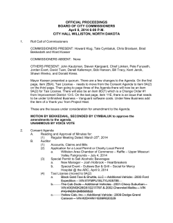 Minutes 04/08/2014 - City of Williston