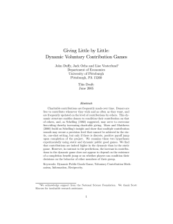 Giving Little by Little: Dynamic Voluntary Contribution Games