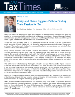 Emily and Shane Kiggen`s Path to Finding Their Passion for Tax