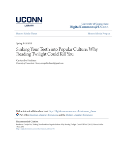 Sinking Your Teeth into Popular Culture: Why Reading Twilight