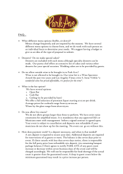 FAQ&hellip; - Park Ave