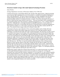 Structures Inside Living Cells Limit Optical Sectioning Precision