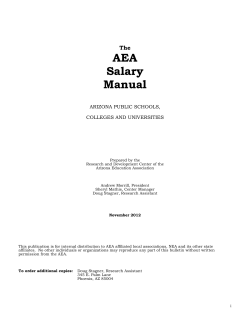 AEA Salary Manual - Arizona Education Association