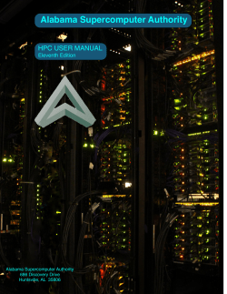 HPC User Manual - Alabama Supercomputer Authority