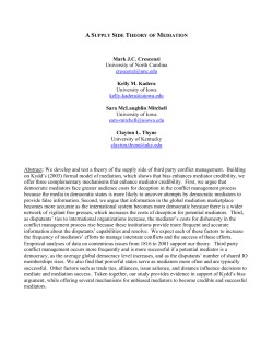 a supply side theory of mediation