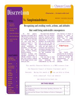 Discretion - Character Council of Cincinnati