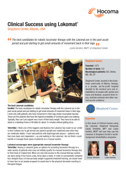 Lokomat: Shepherd Center, Atlanta, USA