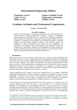Graduate Attributes and Professional