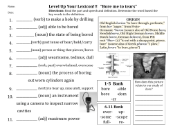 to make a hole by drilling ______ (adj) able to be bored