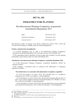 (Compulsory Acquisition) (Amendment