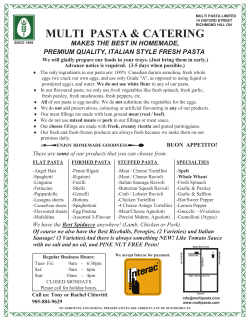Brochure - Multi Pasta