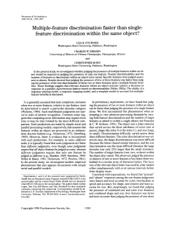 Multiple-feature discrimination faster than single
