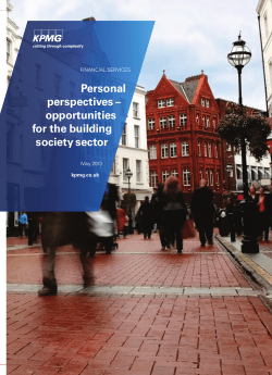 opportunities for the building society sector