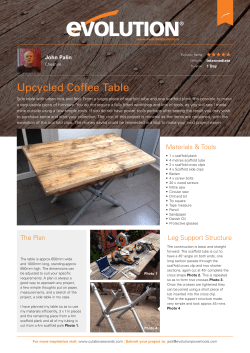 Upcycled Coffee Table - Evolution Power Tools