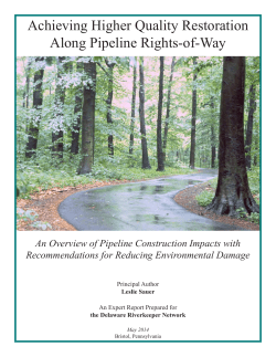 Achieving Higher Quality Restoration Along Pipeline Rights-of-Way