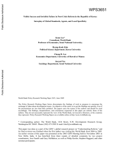 interplay of - World bank documents