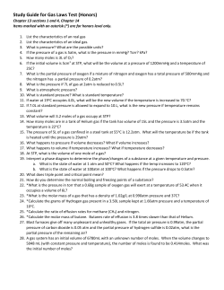 Study Guide for Gas Laws Test