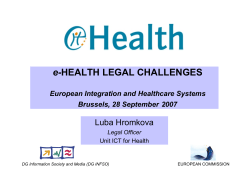 e-HEALTH LEGAL CHALLENGES