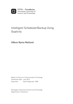 Intelligent Scheduled Backup Using Duplicity