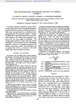 THE EXCHANGEABLE POTASSIUM CONTENT OF NORMAL A