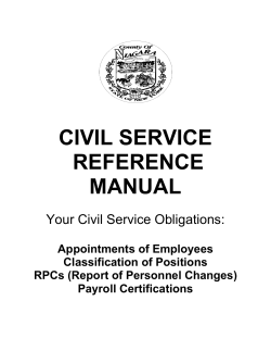 Civil Service Reference Manual