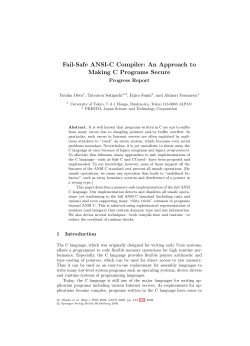 Fail-Safe ANSI-C Compiler: An Approach to Making C Programs