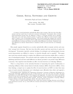 Germs, Social Networks and Growth