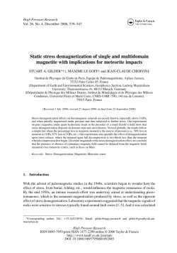 Static stress demagnetization of single and multidomain magnetite