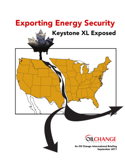 Exporting Energy Security - Oil Change International