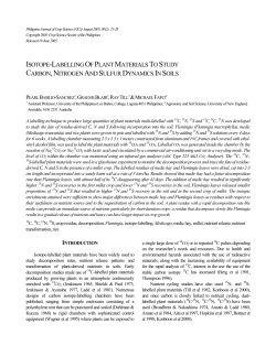 isotope-labelling of plant materials to study carbon,nitrogen