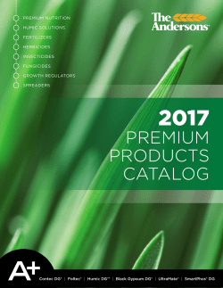 PREMIUM PRODUCTS CATALOG - The Andersons Plant Nutrient