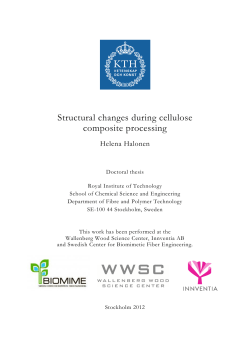 Structural changes during cellulose composite processing