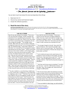 Stories of the Master ~ The Shrewd Servant and the Wealthy