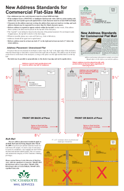 New Address Standards for Commercial Flat