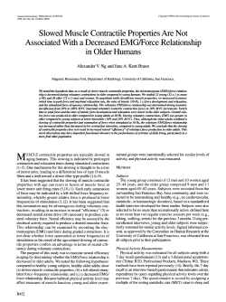 Slowed MuseIe Contractile Properties Are Not Associated With a