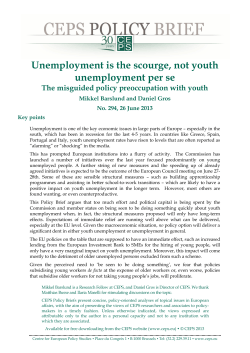 Unemployment is the scourge, not youth unemployment per se