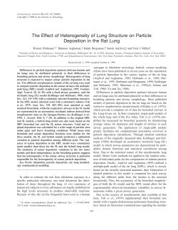 The Effect of Heterogeneity of Lung Structure on Particle Deposition