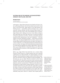Nationalism on the Margins: Silesians Between Germany and