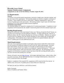 Reading Requirements
