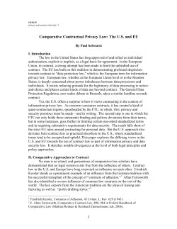Comparative Contractual Privacy Law: The U.S. and EU