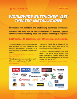 worldwide buttkicker 4d theater installations