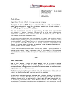 MR_Keppel Land divests stake in Surabaya property company