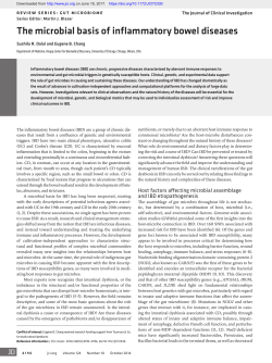 The microbial basis of inflammatory bowel diseases